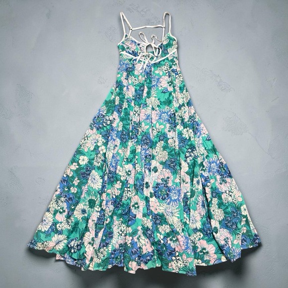 Free People Dresses & Skirts - NEW Free People Dream Weaver Maxi Dress blue Floral Flower Boho Fairy Whimsy M